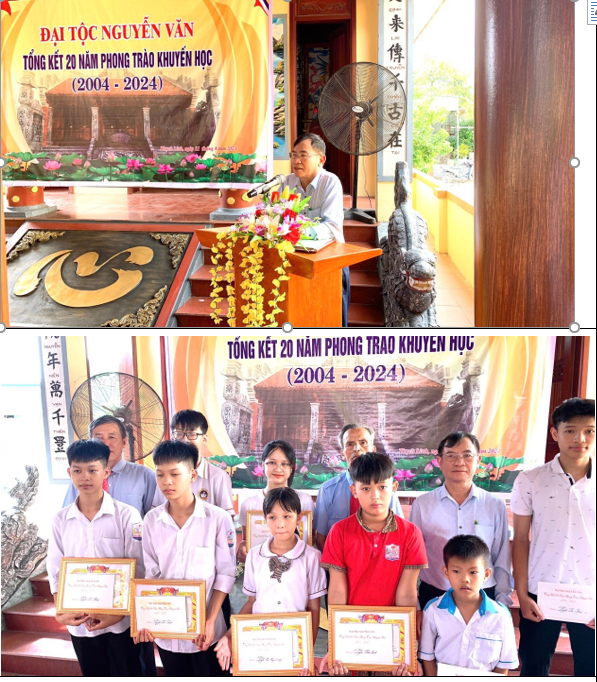 ĐẠi tộc Nguyễn Văn tổng kết 20 năm phong trào khuyến học 2004 - 2024